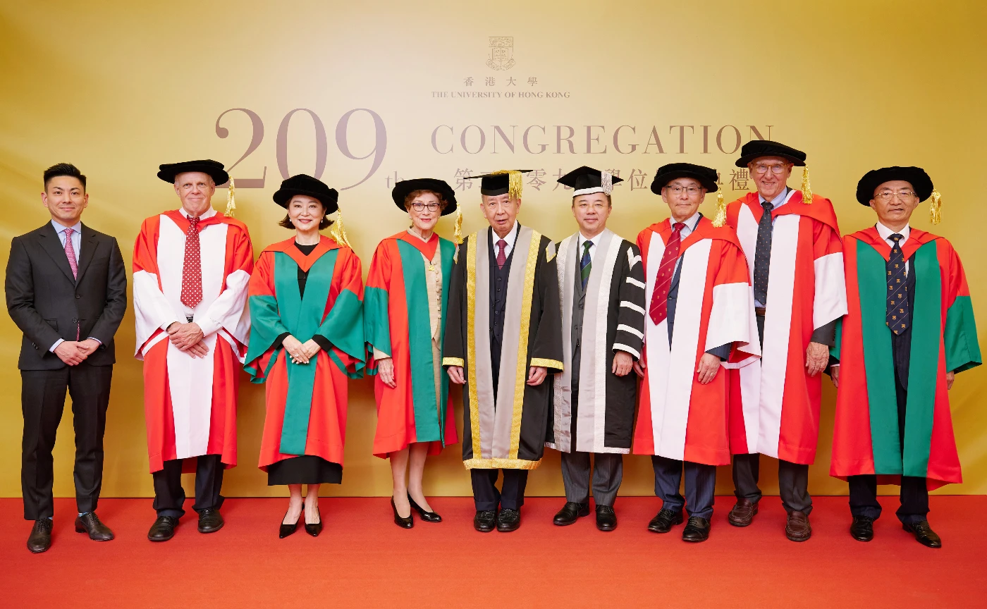 香港大學頒授名譽博士學位予八位傑出人士