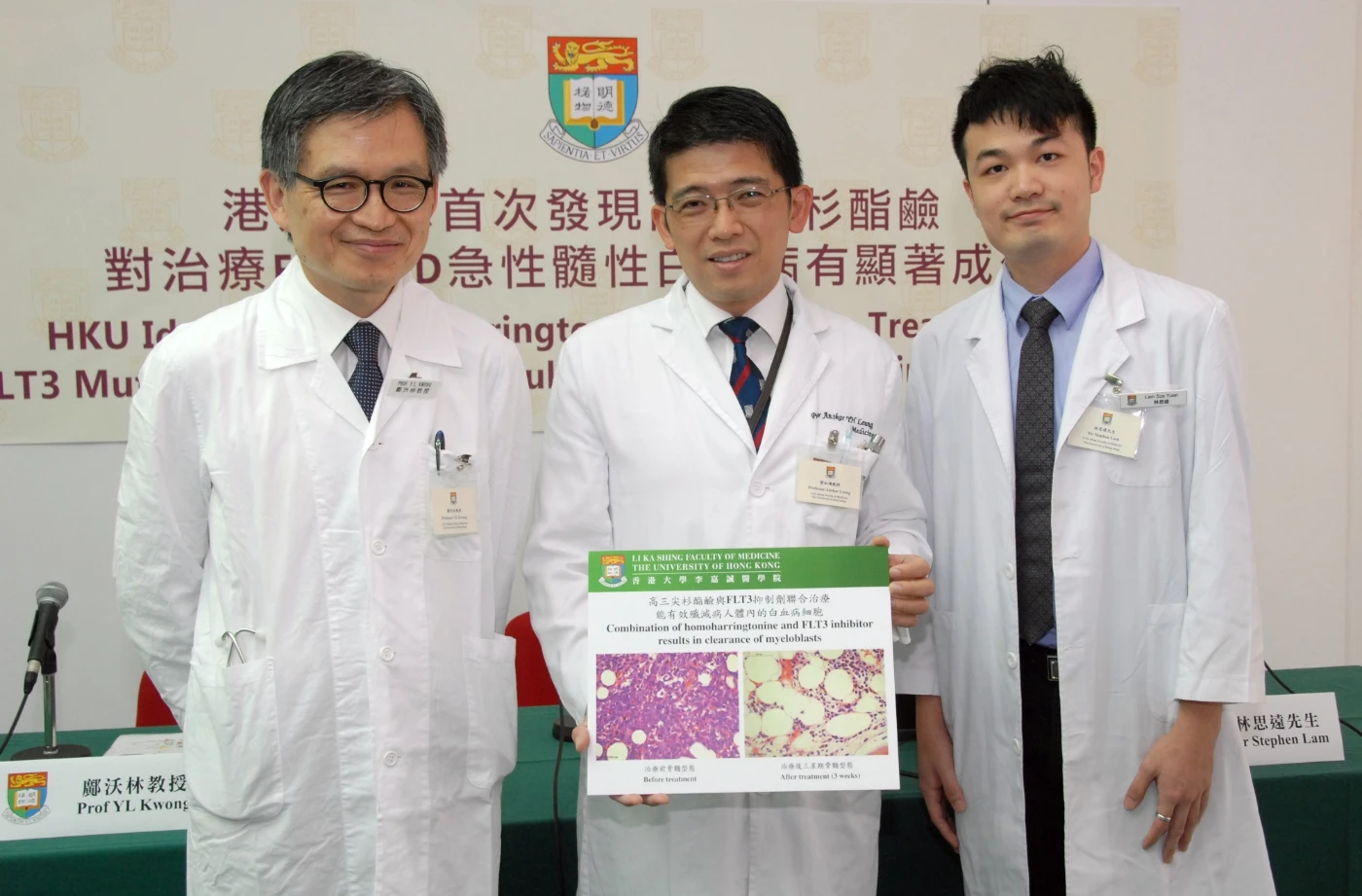 HKU Identifies Homoharringtonine as Effective Treatment<br>
for FLT3 Mutant Acute Myeloid Leukaemia for the First Time in the World
