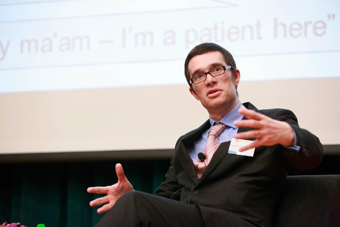 Professor John Van Reenen answers audience’s questions during the Q&A session.