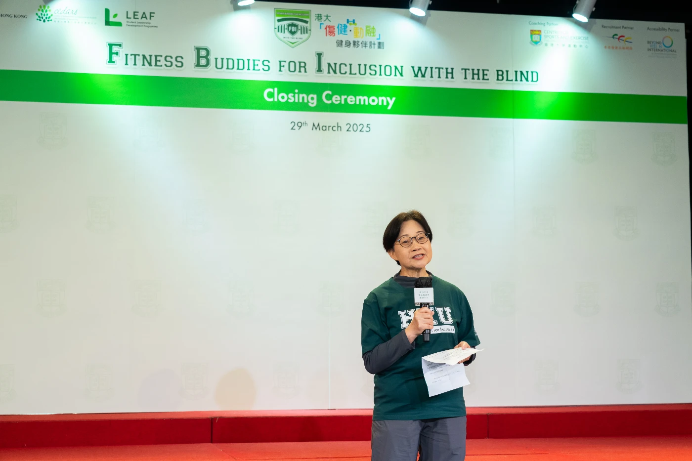 Ms. Linda LAM, SBS, Chairperson of the Equal Opportunities Commission delivered a keynote speech as Guest of Honour at the Closing Ceremony.