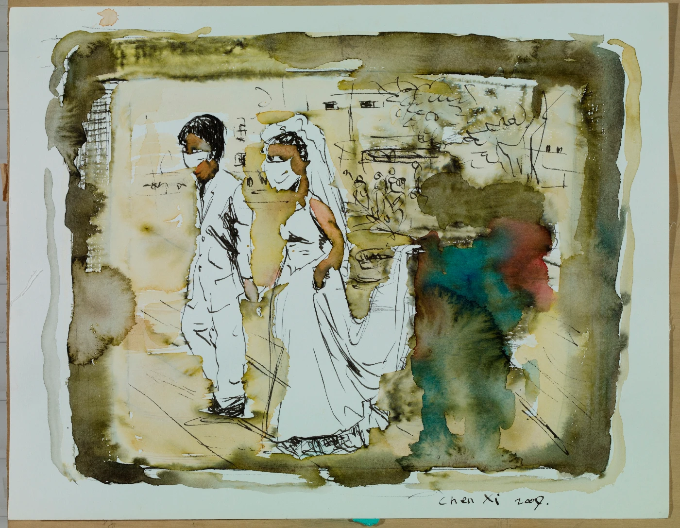 In the Time of SARS
     Watercolour on Paper
     2009
     31 x 41 cm