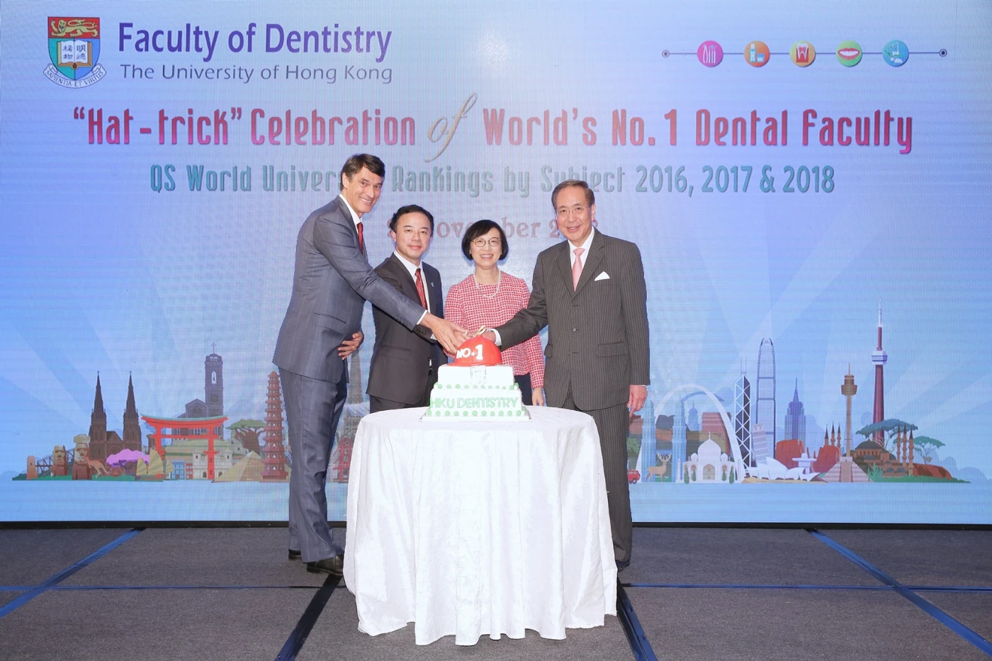 HKU Faculty of Dentistry Hosts “Hat-trick” Celebration of <br>
World’s No. 1 Ranking for Three Consecutive Years