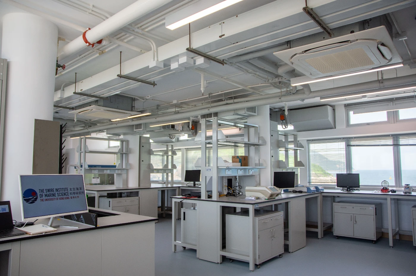 Image 7: Molecular Laboratory - What used to be staff offices and storage space has been converted into a brand new, state of the art molecular lab. It provides a highly sterilised and dry environment for extracting DNA of specimens and performing downstream molecular analysis using advanced equipment.
