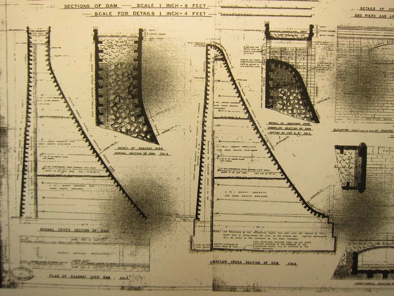 當年水壩設計圖 (source: Lieut. Collison R.E.1845)