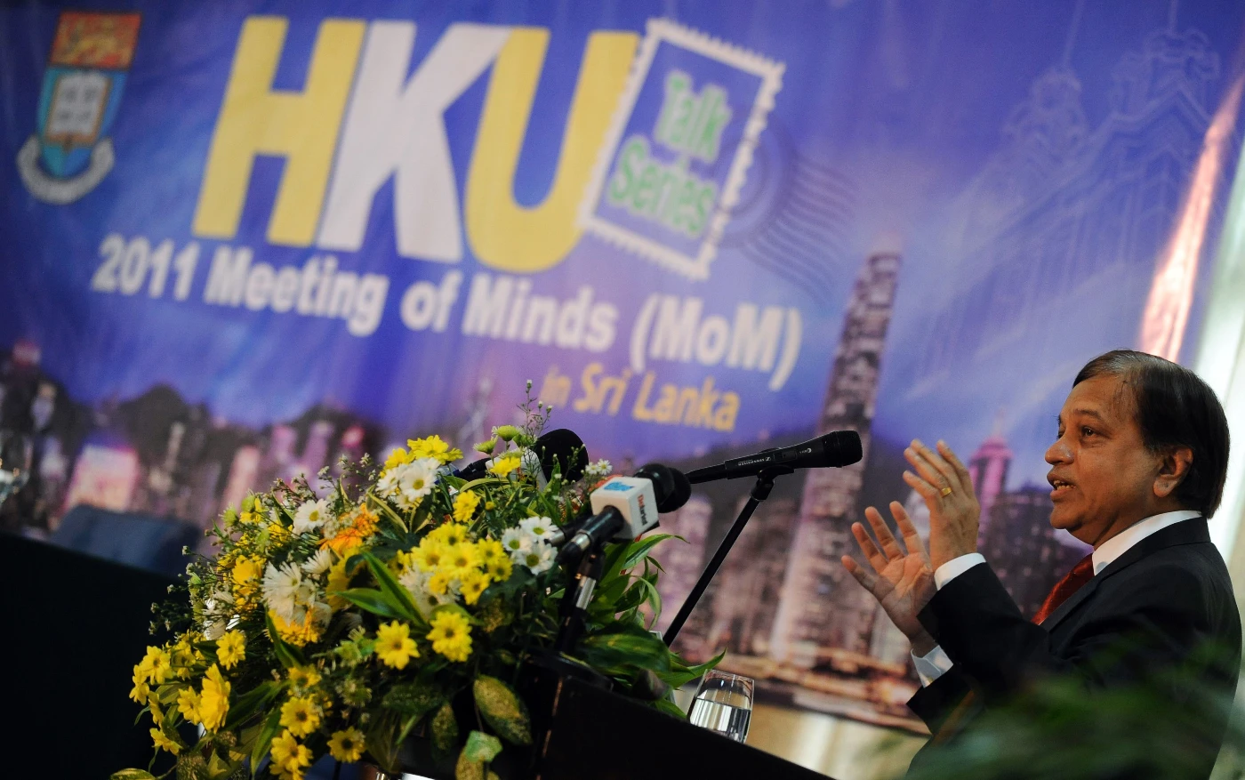 World-renowned University of Hong Kong Professor to speak at "Meeting of Minds" Lecture in Colombo (English Only)