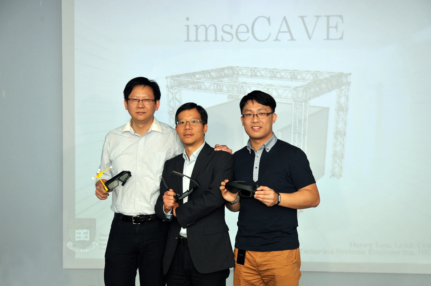 港大工程學院研發高新科技虛擬系統imseCAVE<br>
低成本高像真度環境供工業及培訓用途