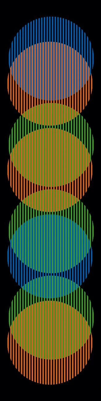 《色彩附加》 240 x 60 釐米 法國巴黎 2011年 (照片提供: 克魯茲–迭斯基金會)