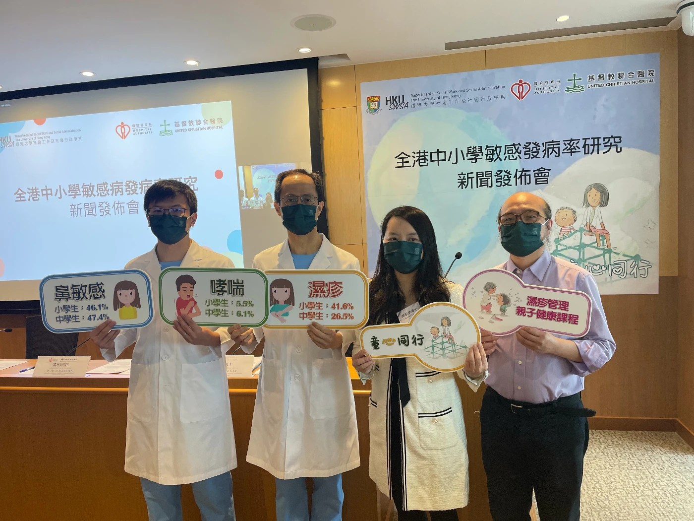 全港中小學學童敏感病發病率研究結果發佈