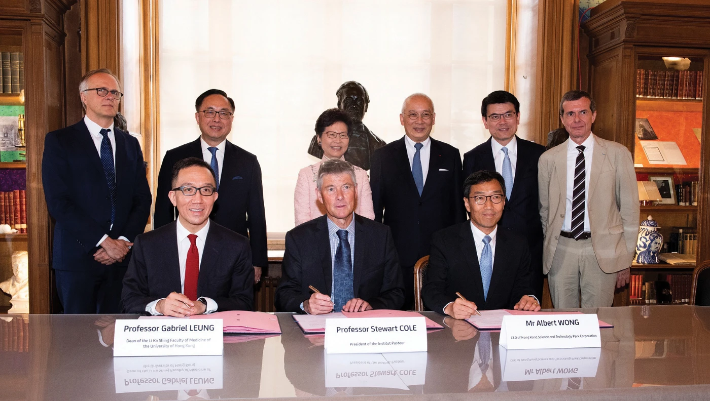 香港大學、巴斯德研究所及香港科技園公司<br>
合作推動生物醫學創科發展
