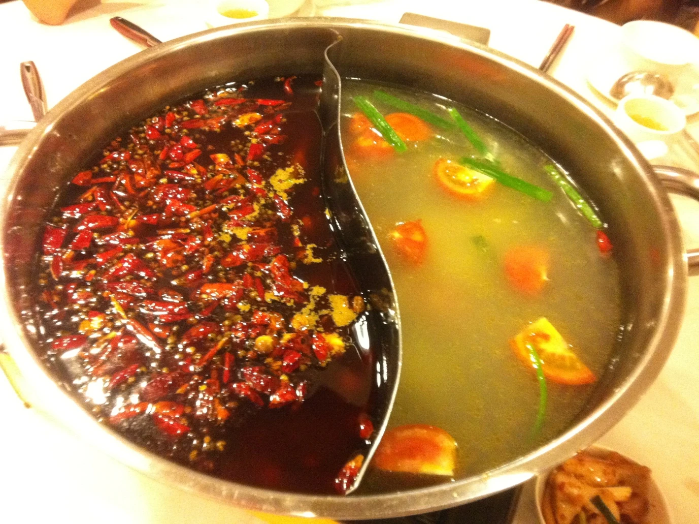 Sichuan peppercorn (huajiao) is the main character of Sichuan hot-pot, of which the HAS it contains can stimulate tingling sensation and numbing of tongue and lips.