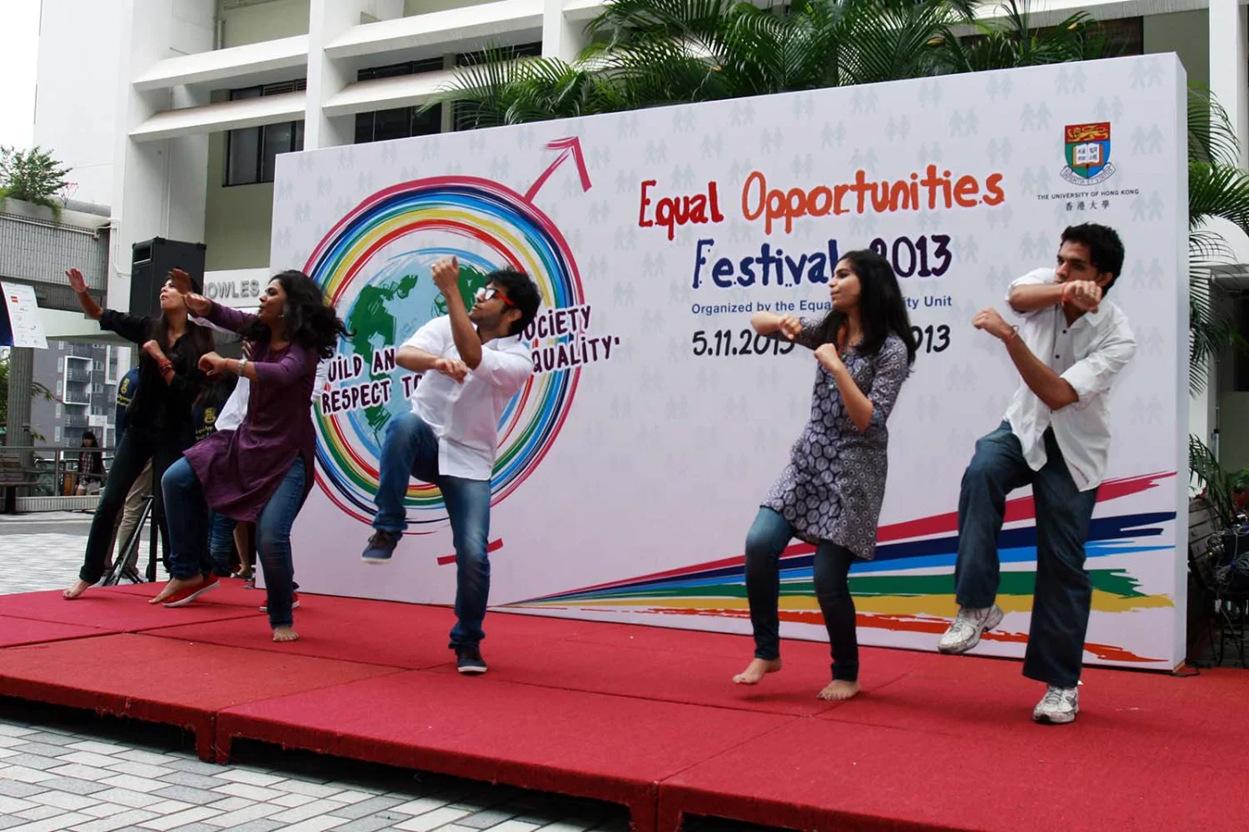 Students performing at the opening ceremony