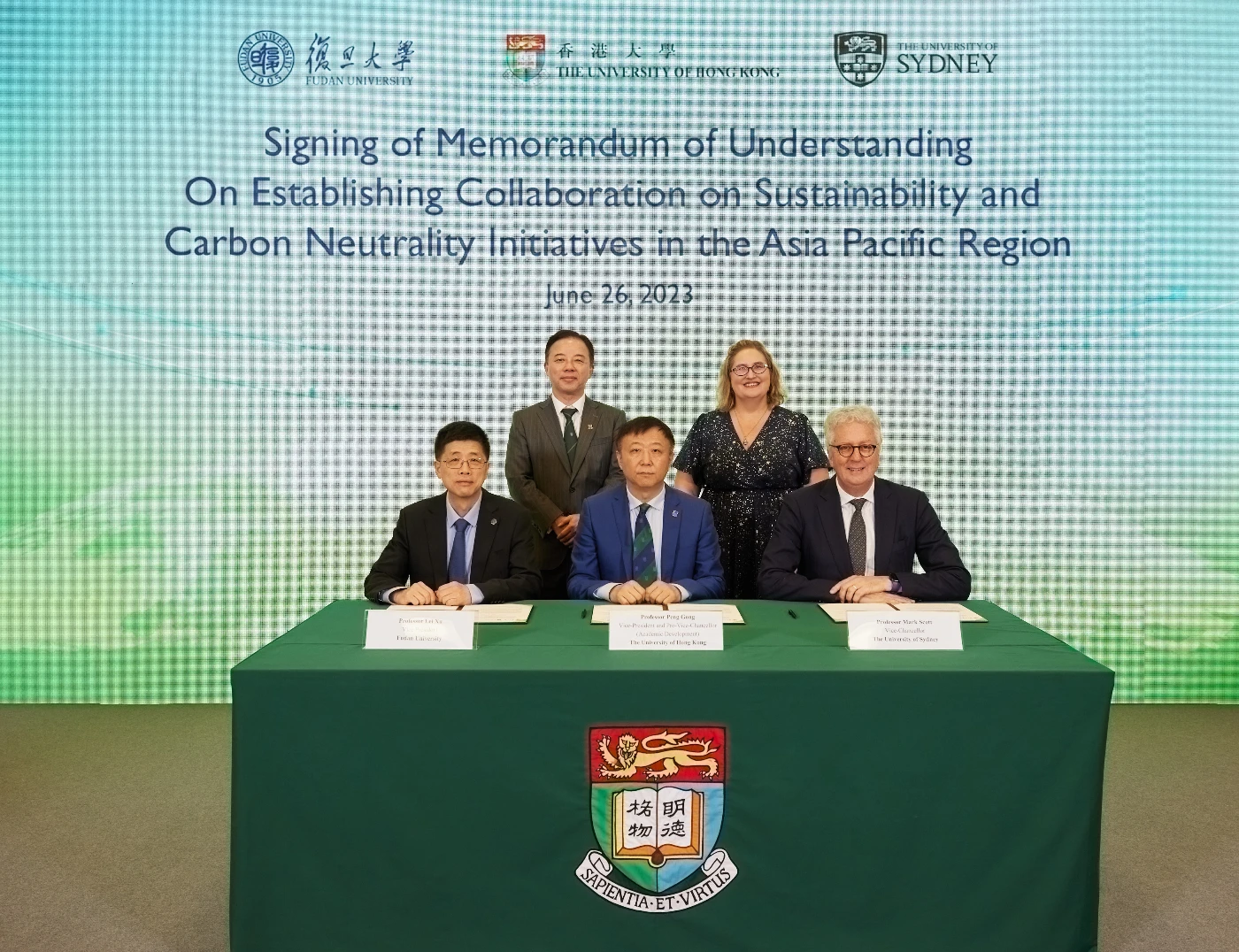 The University of Hong Kong, Fudan University, and The University of Sydney Join Forces to Strengthen Sustainability Research and Education