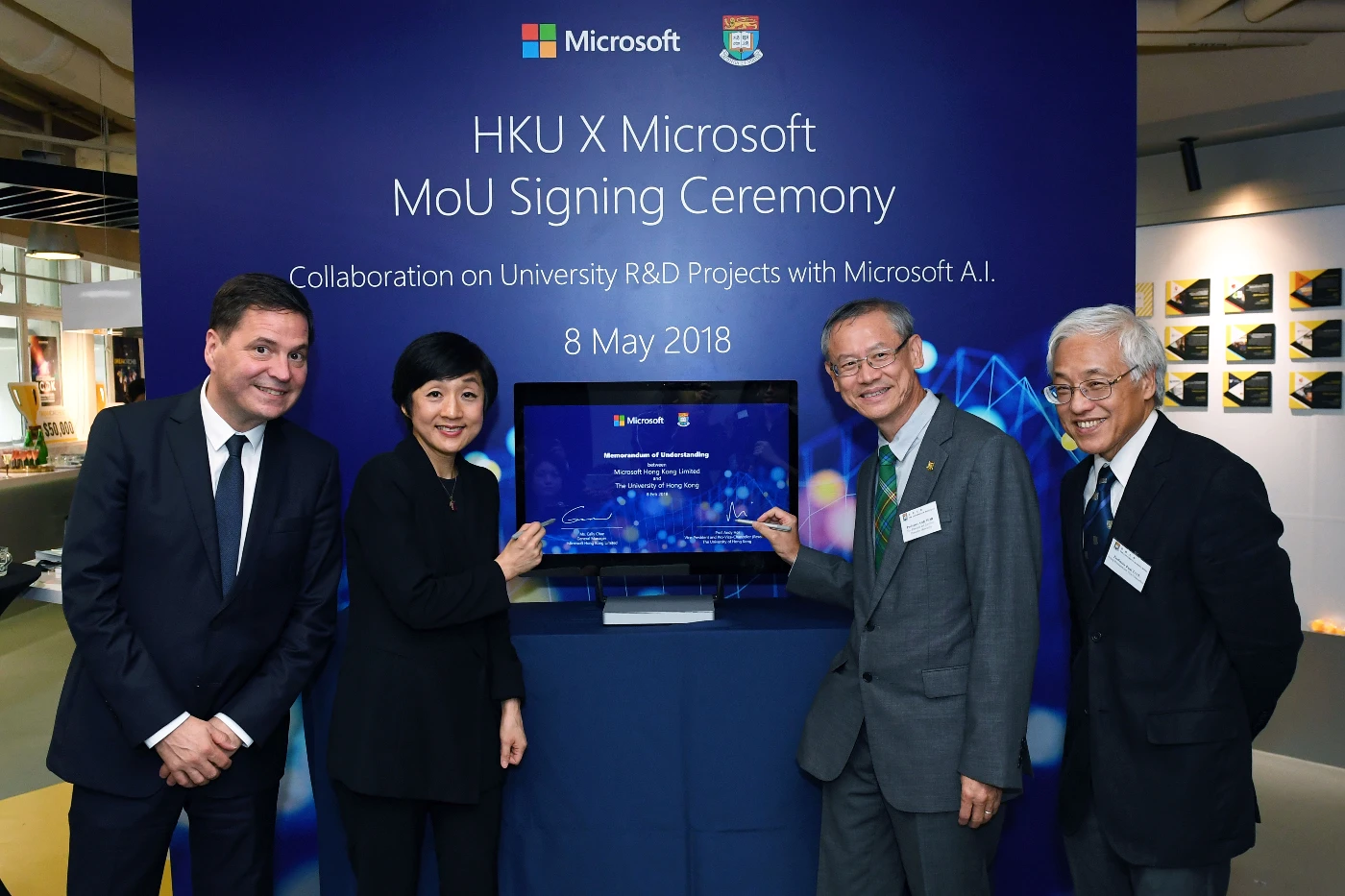 HKU and Microsoft Hong Kong join hands to embrace Artificial Intelligence in multi-disciplinary research