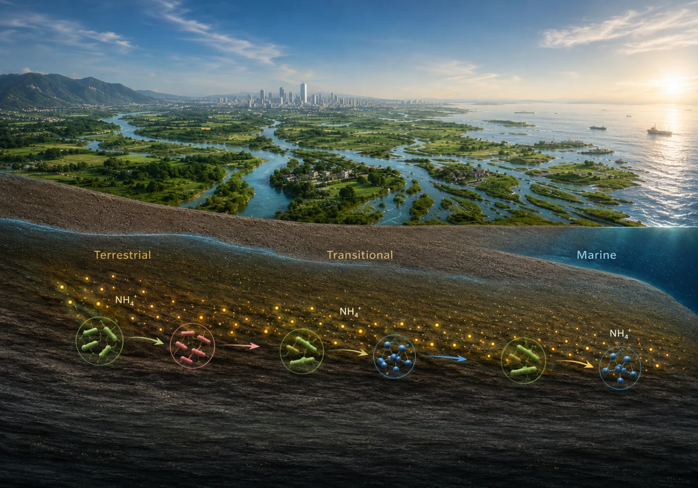 HKU Hydrogeologists Identify Fermentation as Key Pathway for<br>
Ammonium Production Beneath the Pearl River Delta