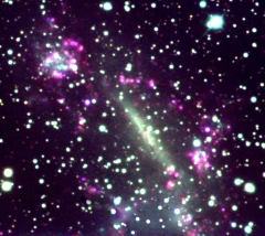 Collaboration of HKU and University of Manchester astrophysicists leads to discovery of a spectacular galaxy collision lurking behind the Milky Way<br>
-- Celestial fireworks mark nearest galaxy “train-wreck”