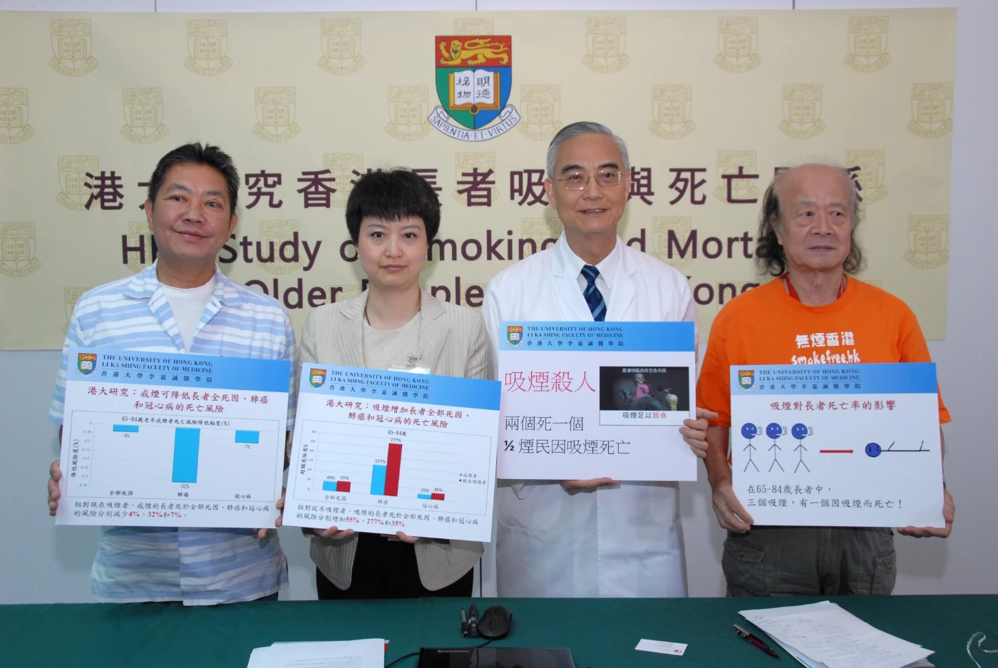 港大十年追縱研究：吸煙大大增加長者死亡風險