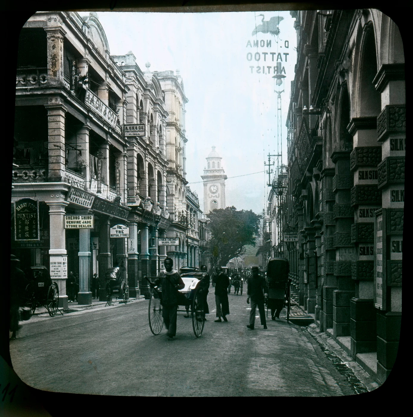 60 Queen's Road, Central,
     looking towards the Pedder Street Clock Tower;
