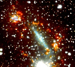 In this rendition the bright star to the south has been left in place while the active ring of star formation