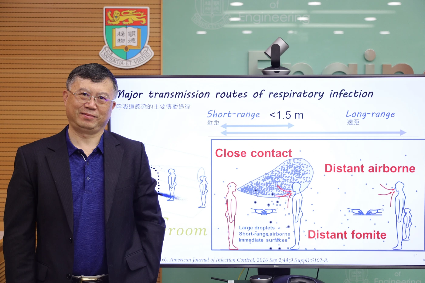 香港大學機械工程學者研究發現<br>
2019新冠狀病毒空氣傳播屬機會性: 室内通風不足是關鍵因素
