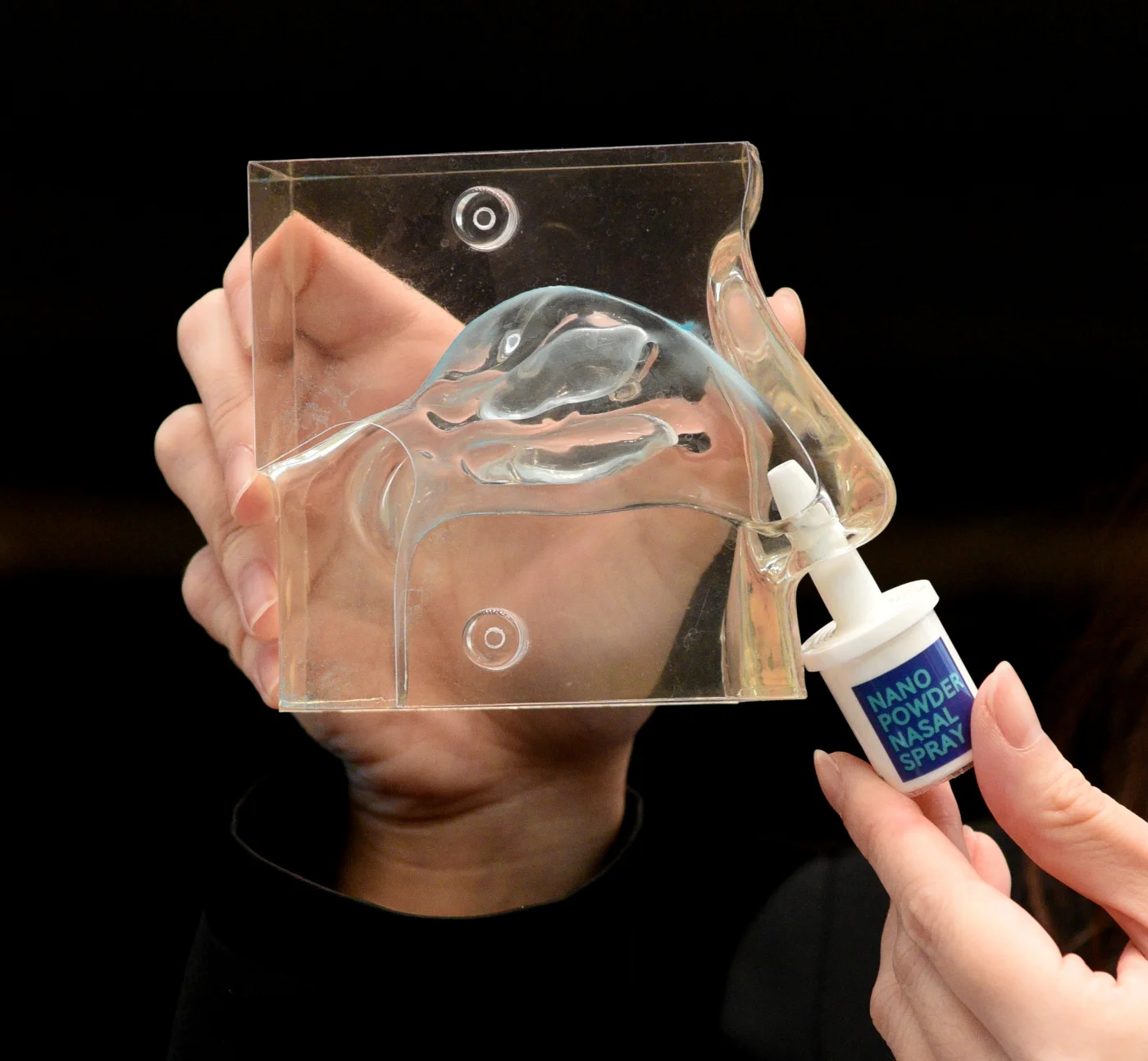 The nasal spray is created using the ‘Nano-in-Micron’ technology platform. The micron-sized powder is inhaled and travels along the nose-to-brain pathway, bypassing the blood-brain barrier to deliver the drug directly to the brain.